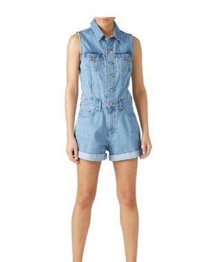 Levi's Light Blue Denim Sleeveless Large Romper